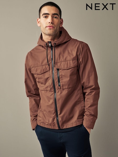 Rust Brown Hooded Utility Shacket (524334) | €13