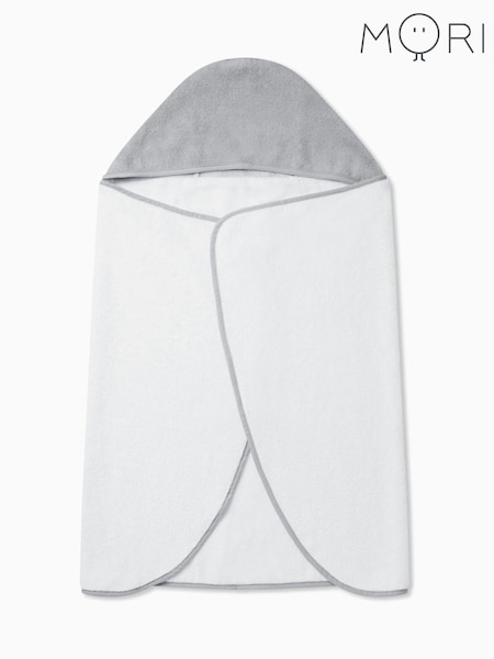 MORI Kids Hooded Organic Cotton White Towel (524349) | AED169