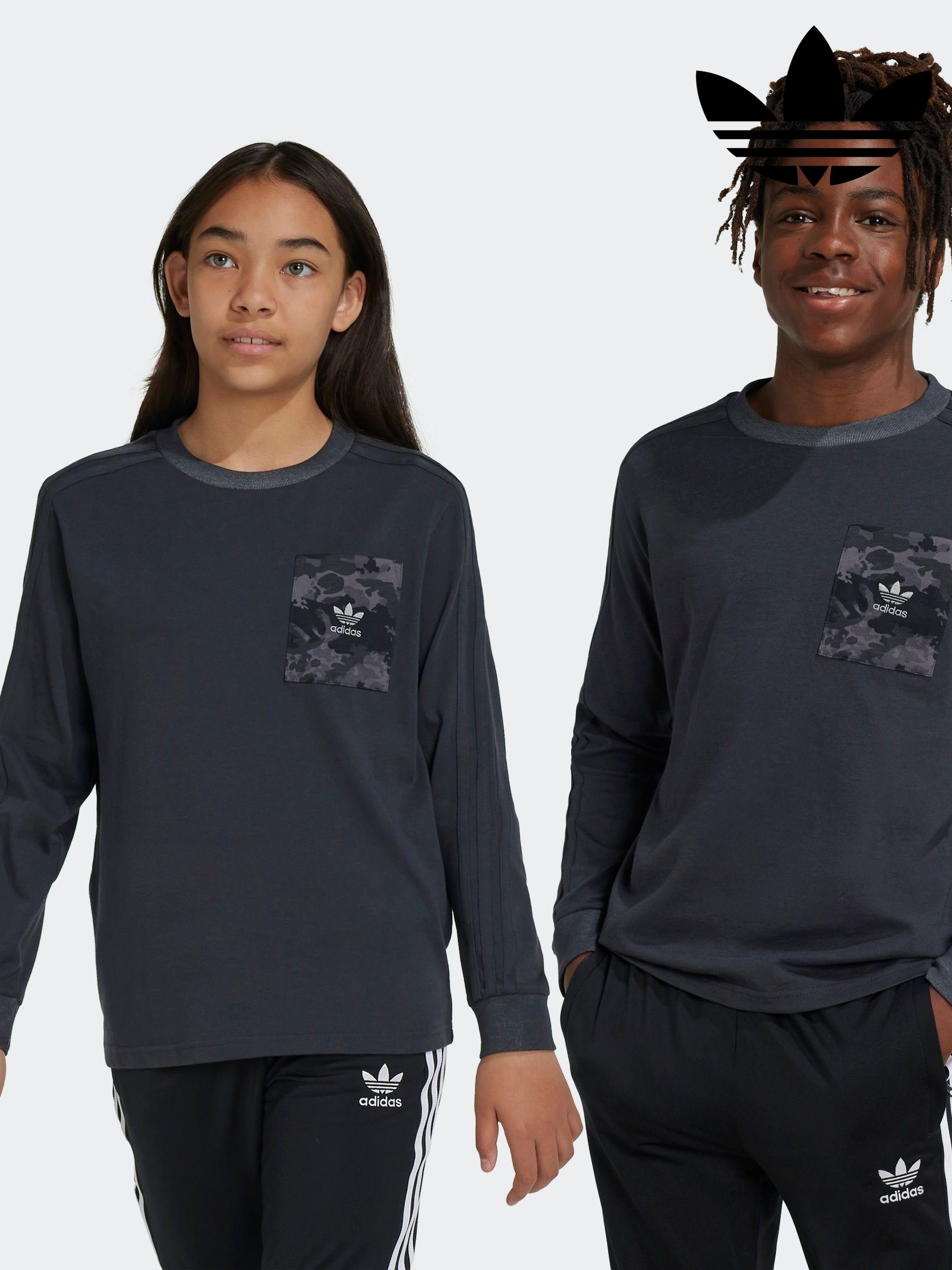 Adidas grey long sleeve top hotsell