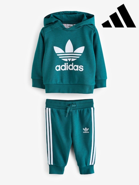 adidas Originals Green Kids Adicolor Hoodie Set (524581) | OMR14