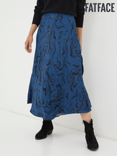 FatFace Blue Pat Marble Midi Skirt (524787) | €26