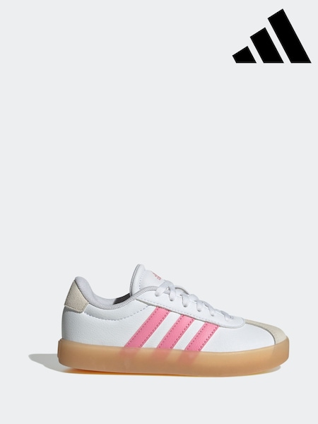 adidas White/Pink Junior Sportswear VL Court Trainers (524994) | € 27