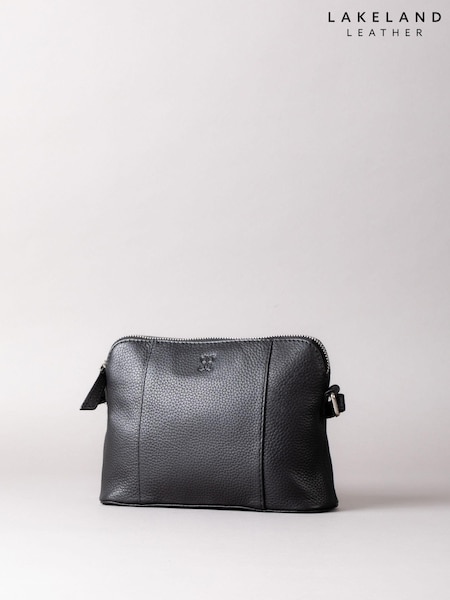 Lakeland Leather Black Alston Curved Cross-Body Bag (525109) | €64