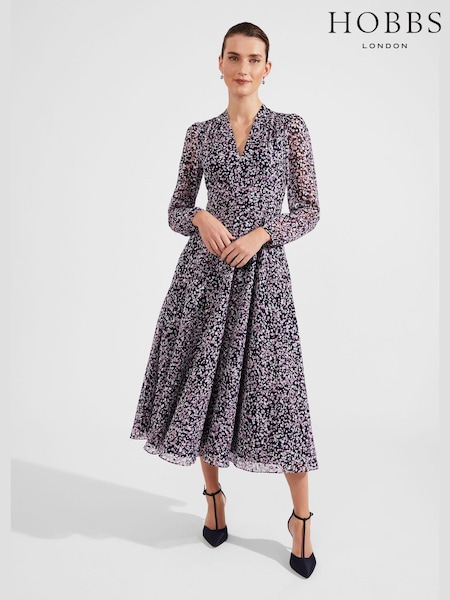 Hobbs Blue Petite Aurora Dress (525465) | 935 QAR