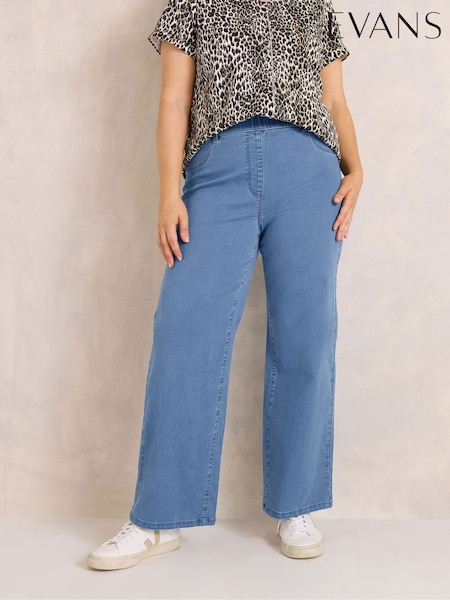 Azul - Jeggings de pernera ancha Evans