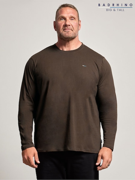Braun - Regular Badrhino Big & Tall Deliscio Long Sleeve T-shirt