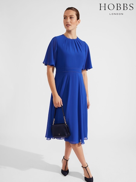 Hobbs Blue Samara Dress (525938) | 787 QAR