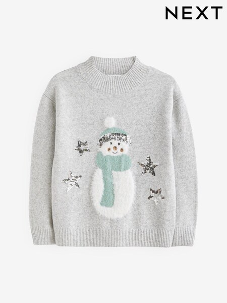 Grey Snowman Jumper (3-16yrs) (526160) | €13 - €15.50