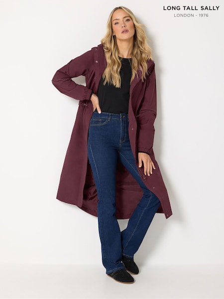 Red - Long Tall Sally Waterproof Longline Jacket