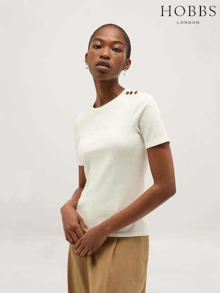 أبيض - Hobbs Tamsin T-shirt