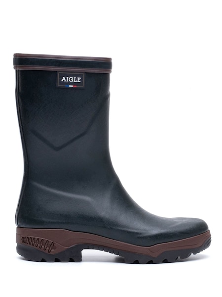 أسود برونزي - Regular Aigle Parcours 2 Bott Mid Calf Wellies