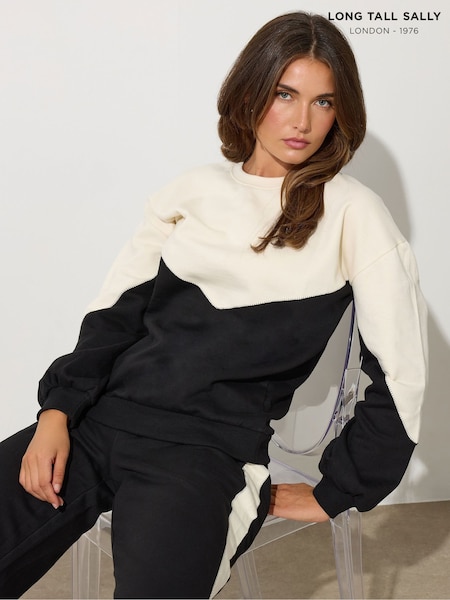 Black - Long Tall Sally Contrast Colour Block Sweatshirt