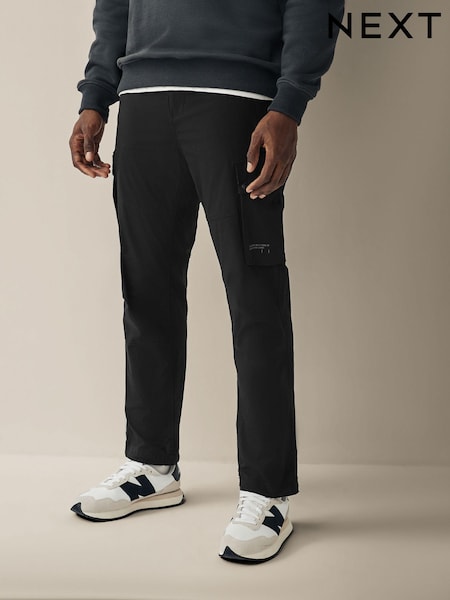 Czarny - Lightweight Stretch Cargo Utility Trousers (526661) | 55 zł