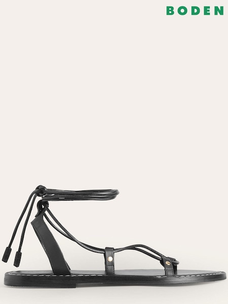 Boden Black Scarf Wrap Sandals (526749) | €31