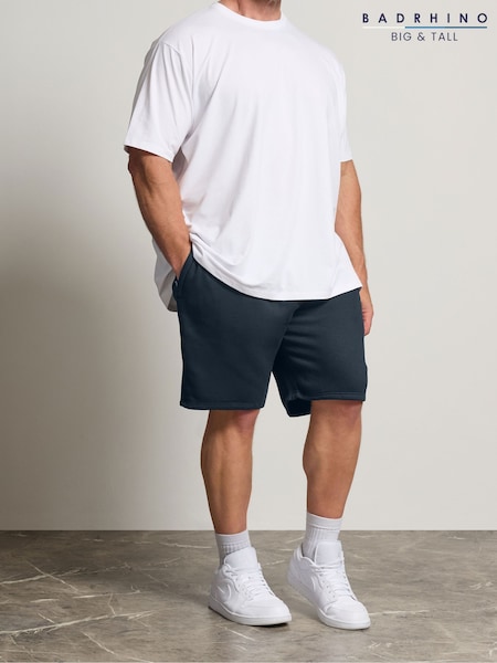 Blå - Regular Badrhino Big & Tall Jogger Shorts With Zip Pockets
