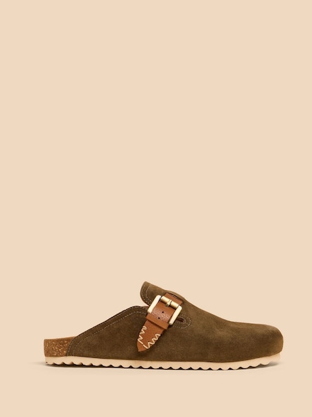 White Stuff Green Myrtle Suede Slip-On Mules (527128) | €37