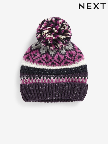Lila - Fairisle Pom Beanie (3mths-13yrs) (527218) | 5 € - 8 €
