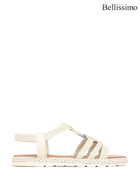Bellissimo Slingback Strappy White Sandals (527340) | AED102