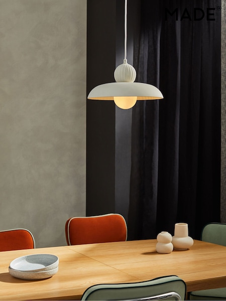 MADE.COM White Eliya Pendant Ceiling Light (527574) | €189