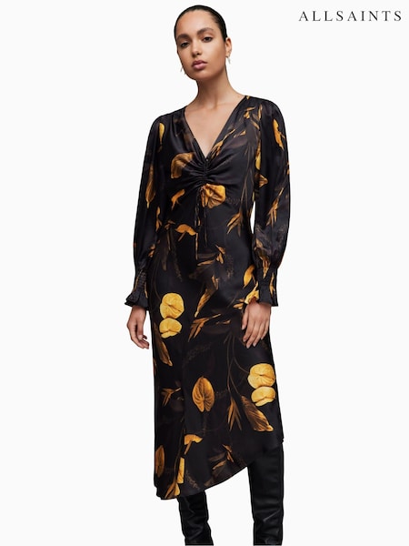 AllSaints Black Naomi Aretha Dress (527774) | €128