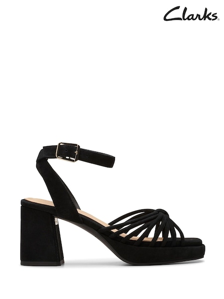 Clarks Black Suede Ritzy75 Faye Sandals (527872) | €57