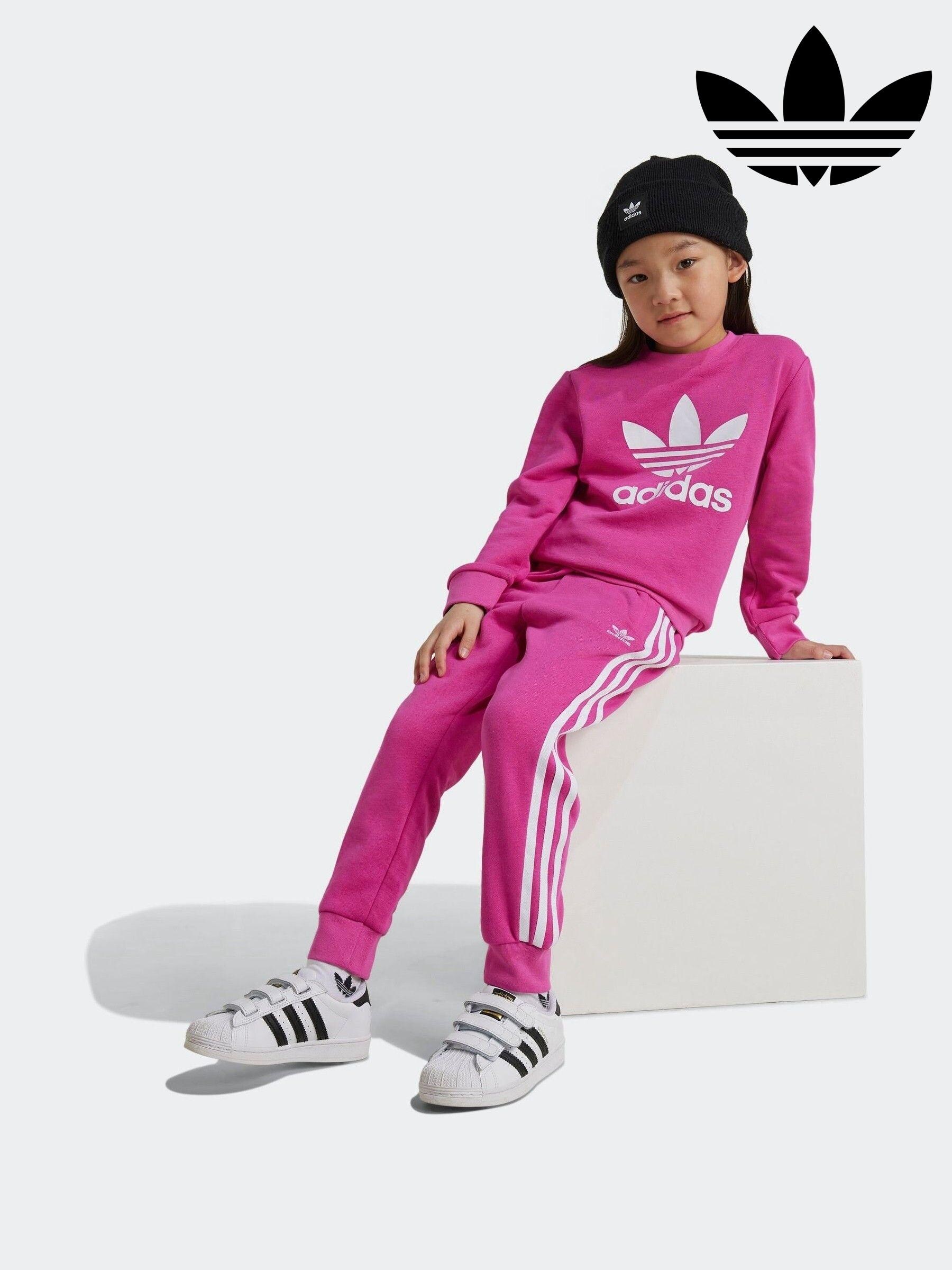 Adidas joggers pink cheap