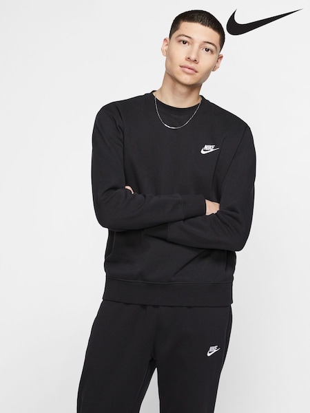 Svart - Nike Club Crew Sweatshirt (528182) | kr1 160