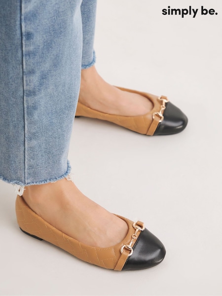 Kermanvaalea - Simply Be Quilted Snaffle Ballerina Shoes (528530) | €24