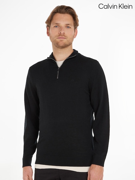 Calvin Klein Merino Quarter Zip Sweater (530056) | 501 LEI