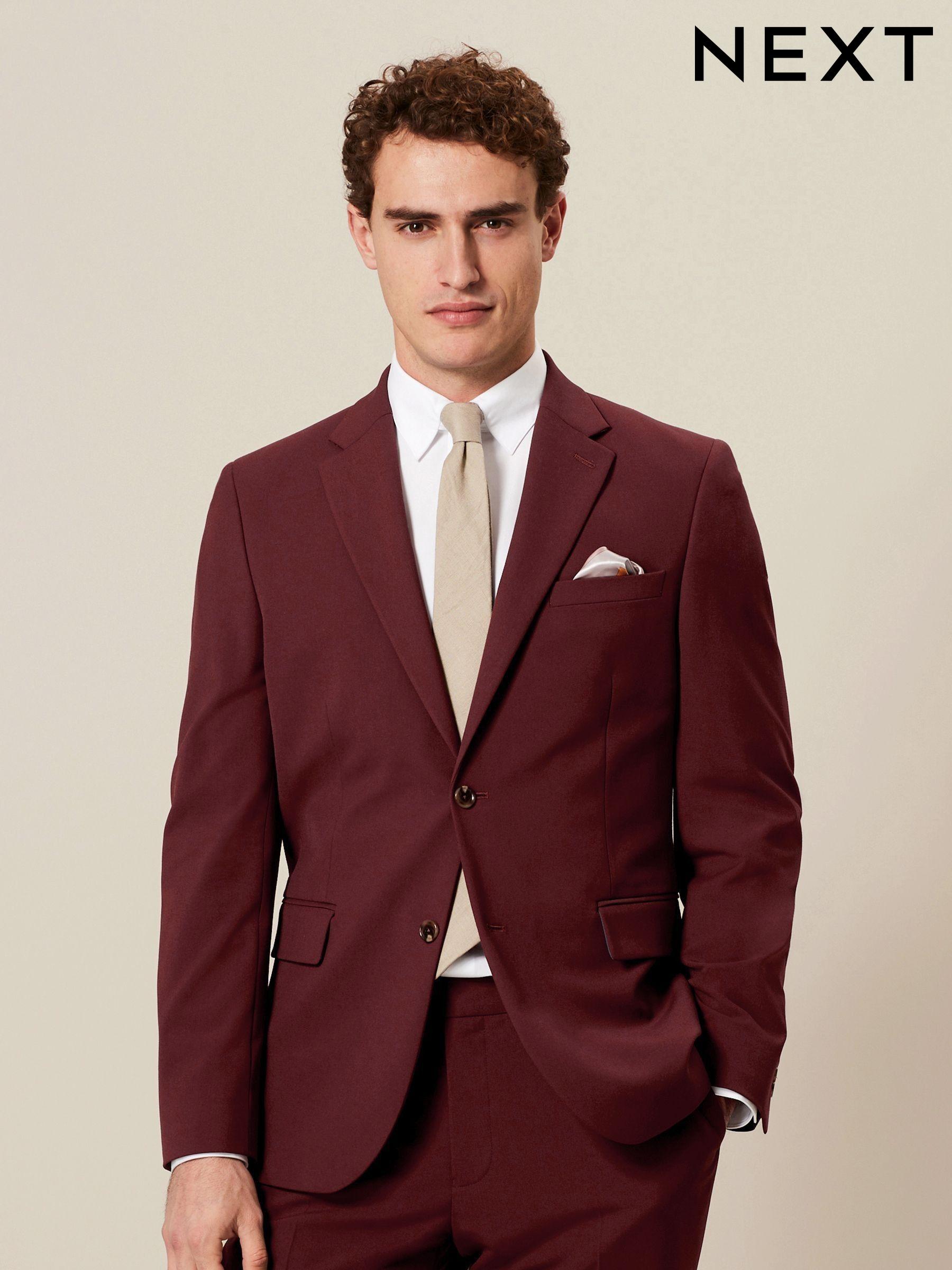 Mens Red Suits Red Slim Skinny Tailored Suits Next New Zealand