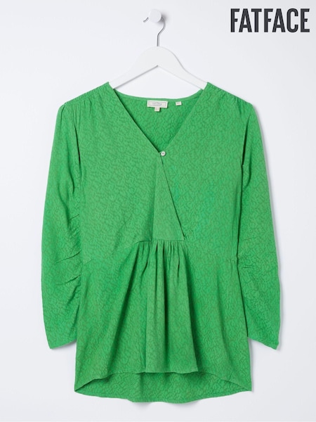FatFace Green Frankie Wrap Blouse (530527) | €22