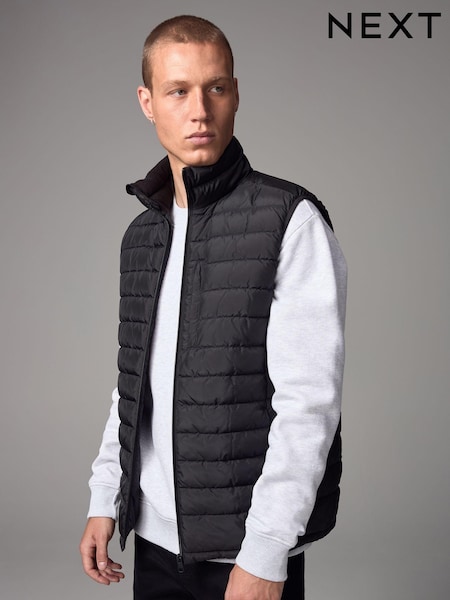 Schwarz - Shower Resistant Lightweight Puffer Gilet (530698) | CHF 61