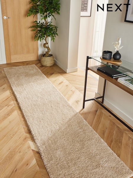 Light Natural Cosy Washable Shaggy Runners (531068) | SGD 76 - SGD 109