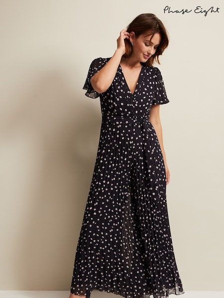 Phase Eight Natural Alexandra Spot Pleat Jumpsuit (531396) | €102