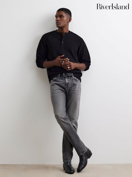 Gris - Regular River Island Slim Fit Jeans