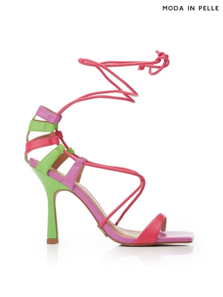 Moda in Pelle Rimini Natural Lace-Up Strap Heeled Sandals (531768) | €66