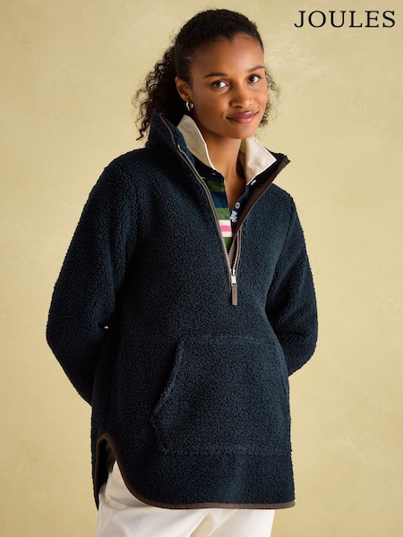 Joules Aldeburgh Navy Quarter Zip Fleece (531937) | R$ 740