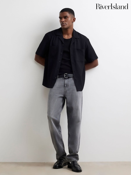 Grey - Regular River Island Straight Fit Jeans