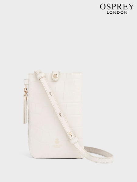 Osprey London The Wentworth Italian Leather Tech White Cross-Body Bag (532380) | €190