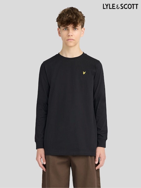 Negro - Lyle & Scott Plain Long Sleeve T-shirt