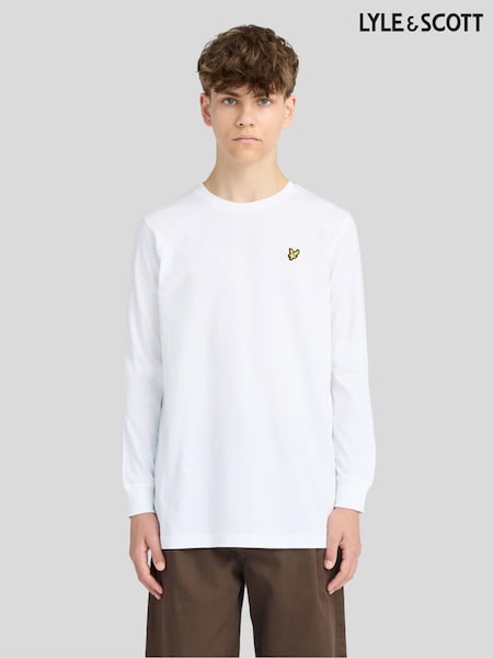 Ақ - Lyle & Scott Plain Long Sleeve T-shirt