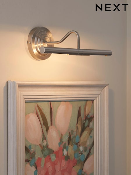 Brushed Chrome Burford 2 Light Picture Light (533802) | €39