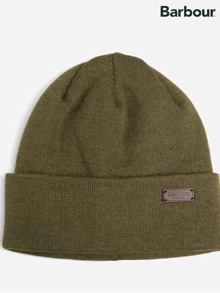 Barbour® Green Healey Knitted Beanie Hat (533829) | 74 QAR