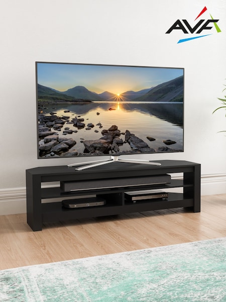 Avf Calibre Oak Effect Corner Tv Stand With Wooden Shelves
