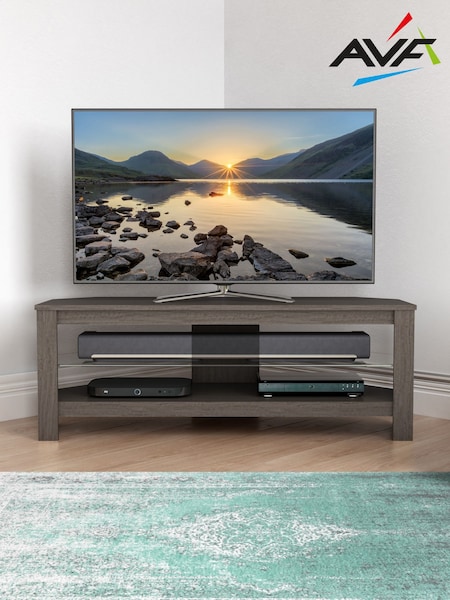 Avf Calibre Oak Effect Plus Corner Tv Stand With Glass Shelf