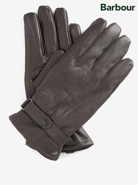 Barbour® Dark Brown Burnished Leather Thinsulate Gloves (534444) | €42