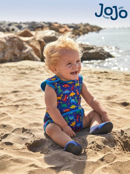 JoJo Maman Bébé Blue Dino Print Baby Wetsuit (534556) | kr343
