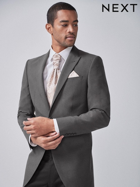 Charcoal Grey Slim Fit Morning Suit: Jacket (534615) | € 28