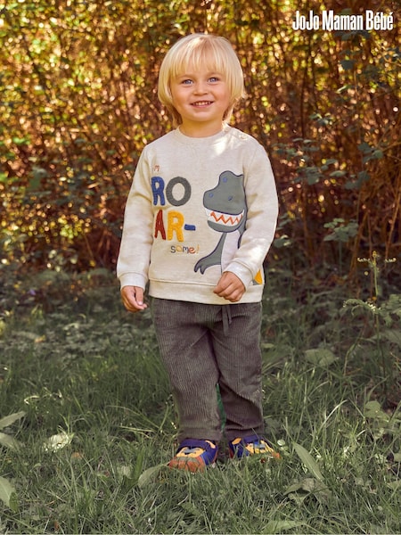 JoJo Maman Bébé Natural T-Rex Appliqué Sweatshirt (534748) | €40