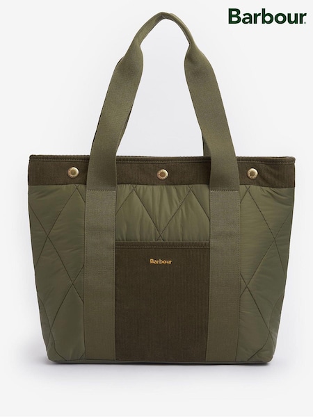 Barbour® Green Healy Quilted Tote Bag (535124) | ₪405
